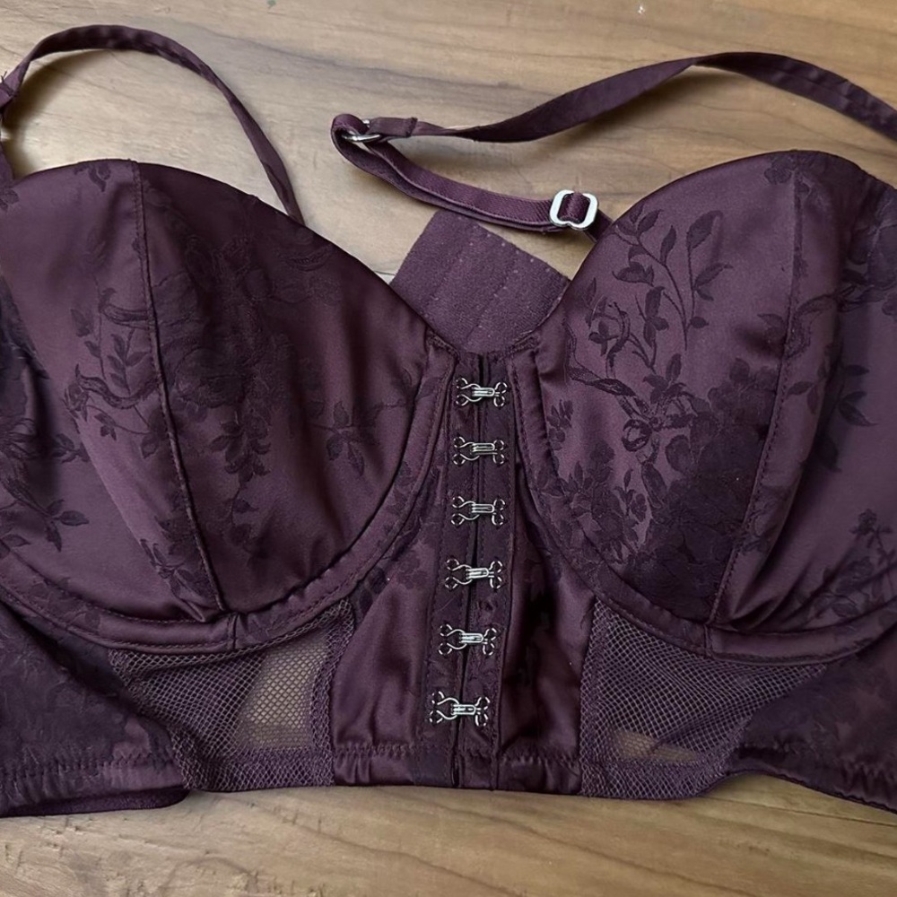 VTG Y2K VS Silk Balconette Corset Bra - Picture 4 of 4